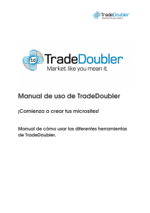 Manual de uso de TradeDoubler