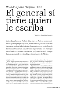 Recados para Porfirio Díaz - Revista de la Universidad de México