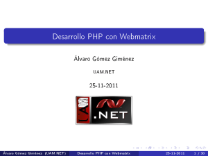 Desarrollo PHP con Webmatrix