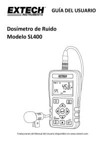 Dosímetro de Ruido Modelo SL400