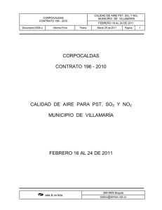 CORPOCALDAS CONTRATO 196 - 2010 CALIDAD DE AIRE PARA