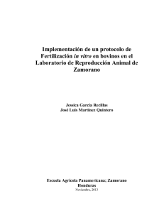 Implementación de un protocolo de Fertilización