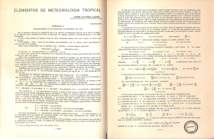 Elementos de meteorología tropical (continuación)