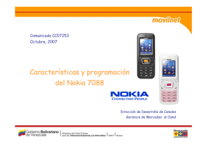 Características y programación del Nokia 7088