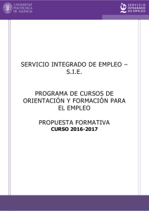 servicio integrado de empleo - UPV Universitat Politècnica de