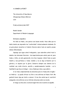 Ramón J. Sender - Carta 1947