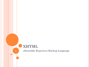 eXtensible Hypertext Markup Language