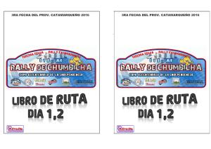 Road Book - Catamarca Rally
