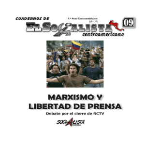 MARXISMO Y LIBERTAD DE PRENSA
