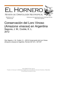 Amazona vinacea - Biblioteca Digital de la Facultad de Ciencias