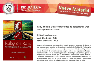 Ruby on Rails. Desarrollo prácico de aplicaciones Web