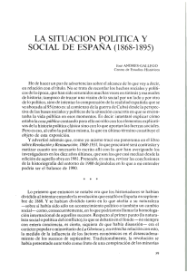La situación política y social de España (1868