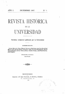 revista histórica universidad - Publicaciones Periódicas del Uruguay