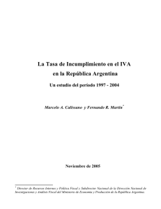 La Tasa de Incumplimiento en el IVA en la República Argentina