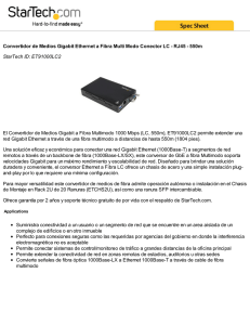 Convertidor de Medios Gigabit Ethernet a Fibra Multi Modo