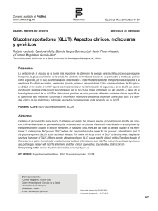Glucotransportadores (GLUT): Aspectos clínicos, moleculares y