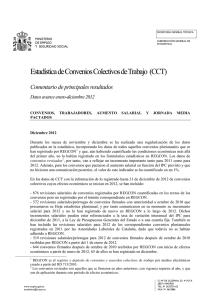 Estadística de Convenios Colectivos de Trabajo (CCT)
