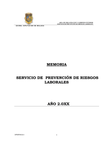 MEMORIA SERVICIO DE PREVENCIÓN DE RIESGOS