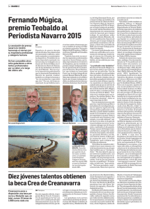 Fernando Múgica, premio Teobaldo al Periodista Navarro 2015