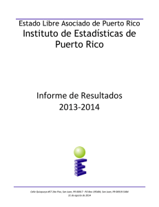 Año fiscal 2013-2014 - Instituto de Estadísticas de Puerto Rico