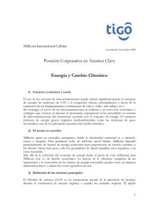 Posición Corporativa en Asuntos Clave Energía y Cambio Climático