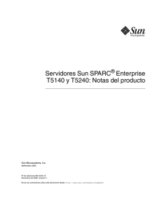 Servidores Sun SPARC Enterprise T5140 y T5240