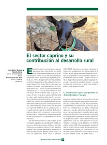 El sector caprino y su contribución al desarrollo rural