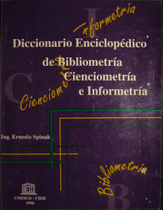 Diccionario enciclopédico de bibliometría - unesdoc