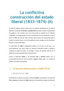 La conflictiva construcción del estado liberal (1833