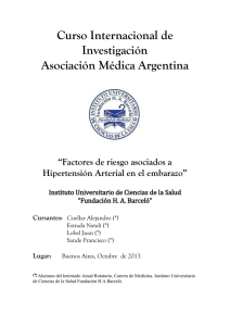 Curso Internacional de Investigación Asociación Médica Argentina