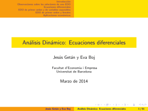 Análisis Dinámico: Ecuaciones diferenciales