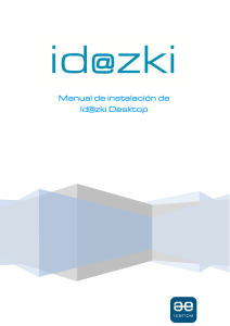 Manual de instalación de Id@zki Desktop