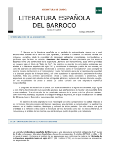 LITERATURA ESPAÑOLA DEL BARROCO