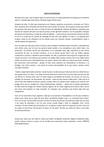Carta de Despedida - Colegio San Estanislao de Kostka
