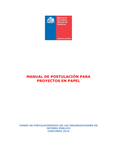 Manual de Postulación formulario papel