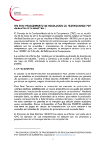 ipn 44/10 procedimiento de resolución de restricciones por garantía