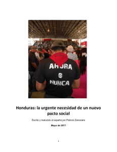 Honduras: la urgente necesidad de un nuevo pacto social