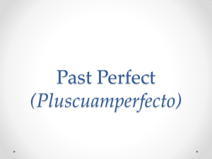 Past Perfect (Pluscuamperfecto)