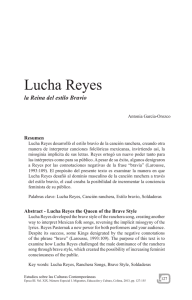 Lucha Reyes - Estudios sobre las Culturas Contemporáneas