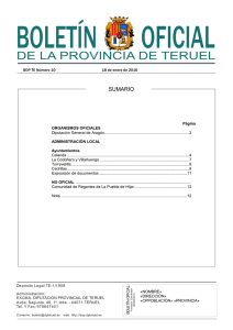 18 enero - Diputación Provincial de Teruel