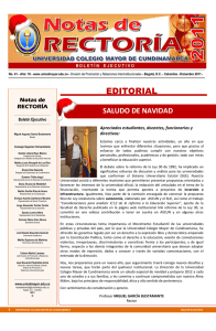 Notas de RECTORÍA - Universidad Colegio Mayor de Cundinamarca