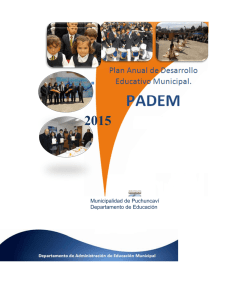 Plan Anual de Desarrollo Eduactivo Municipal 2014
