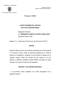 Proceso n.º 30073 CORTE SUPREMA DE JUSTICIA SALA DE