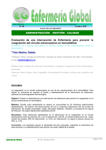 Evaluación de una intervención de Enfermería para prevenir la