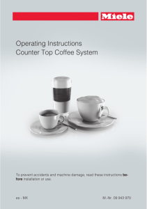 Operating Instructions Counter Top Coffee System