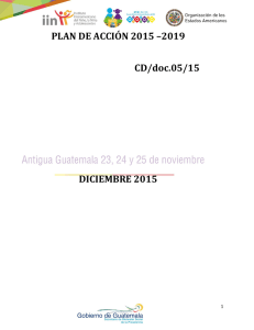 PLAN DE ACCIÓN 2015 –2019 CD/doc.05/15 DICIEMBRE 2015