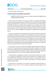 Decreto DOG Lunes, 30 de marzo de 2015