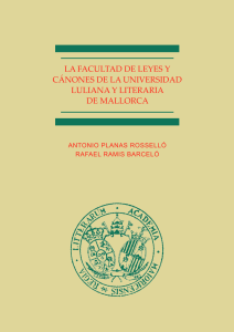 La Facultad de leyes y cánones de la Universidad luliana y literaria