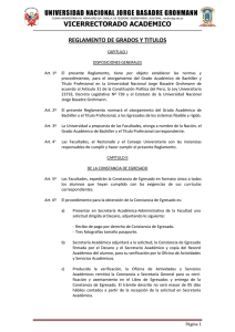 reglamento de grados y titulos - Universidad Nacional Jorge