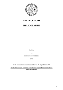 Waldeckische Bibliographie